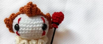Creepy clown free crochet pattern