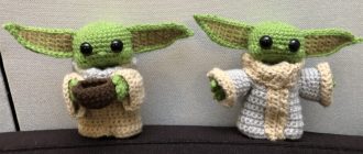 Free crochet pattern Baby Yoda from Star Wars