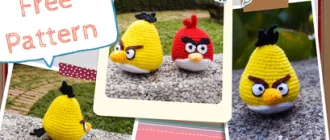 Yellow Angry Bird amigurumi crochet free pattern