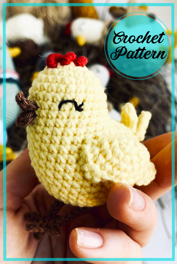 Amigurumi toy chiken crochet pattern
